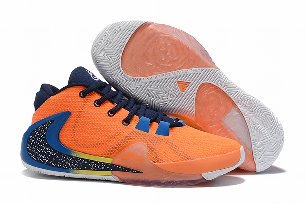 Nike Freak 1 Shoes Orange Blue